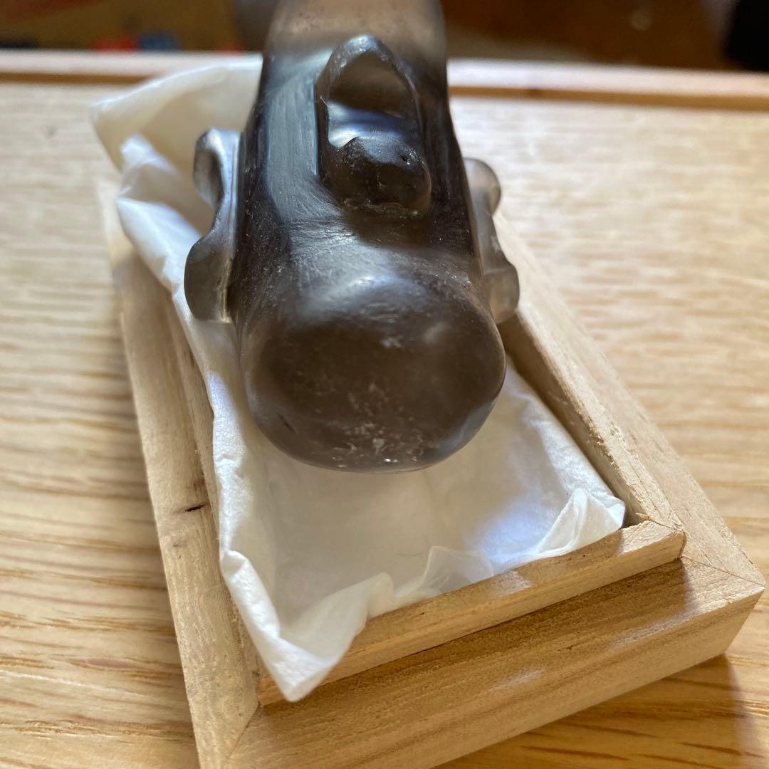 古墳期 煙水晶製 特大型7.5cm 丁字彫り子持ち異形勾玉｜伝 奈良県橿原