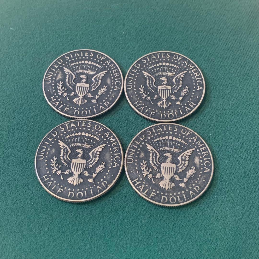 マジック】1965年 ケネディハーフダラーコイン4枚セット ソフトコイン