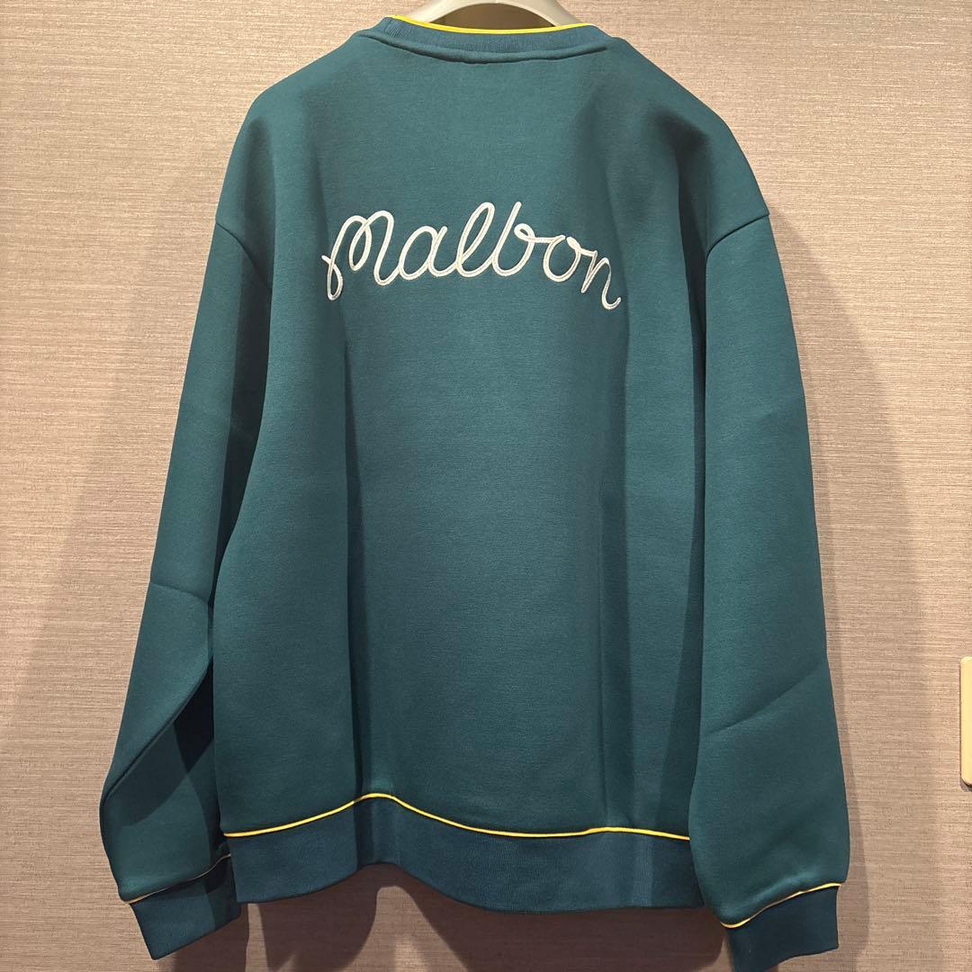 韓国 マルボンゴルフ刺繍セーター 緑 イエローラインあり。サイズ2XL