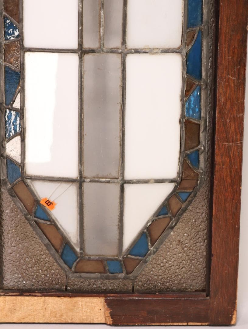 BK446 明治 大正 アンティーク ステンドグラス 扉 ダイヤカットガラス
