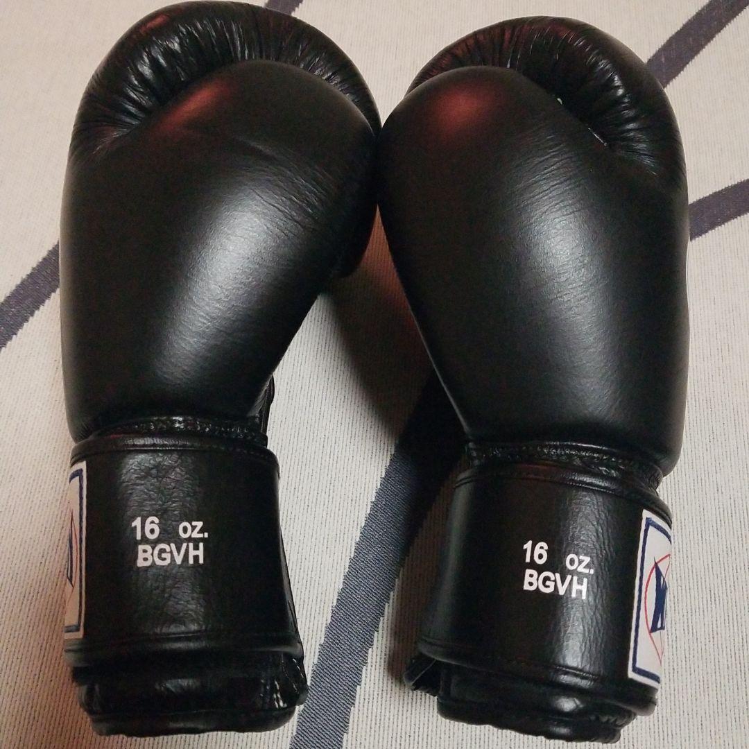 WINDY ボクシンググローブ ブラック16oz ドンキ購入ミットおまけ