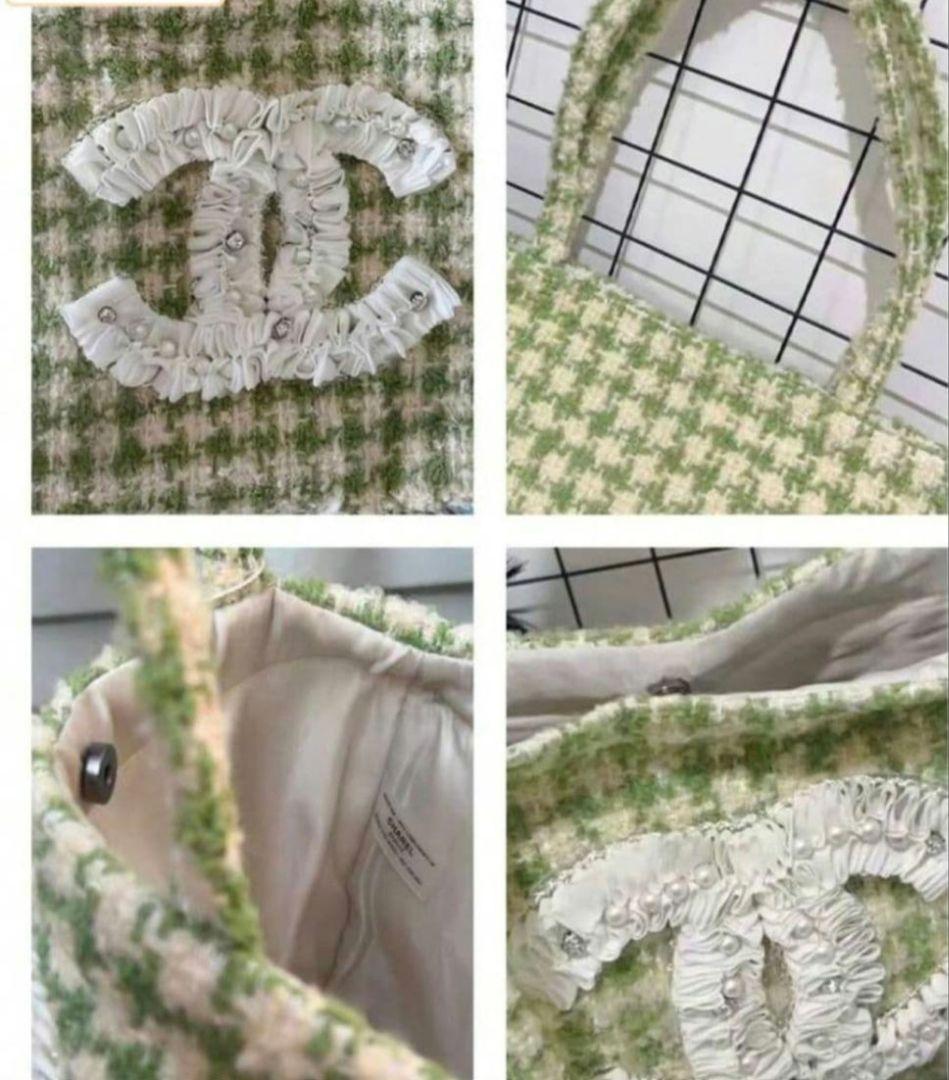 新品希少 CHANEL ノベルティ トートバッグ グリーン ビッグココ