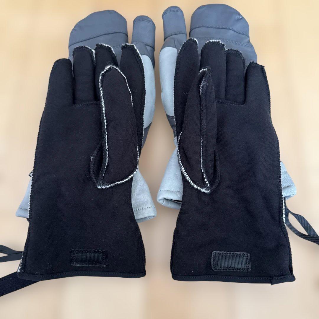 松岡手袋 3フィンガー インナー脱着タイプ グレー XLサイズ