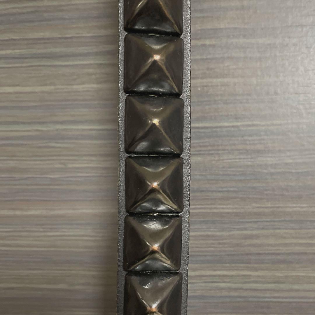 WENDY'S スタッズブラックレザーベルト - メルカリ