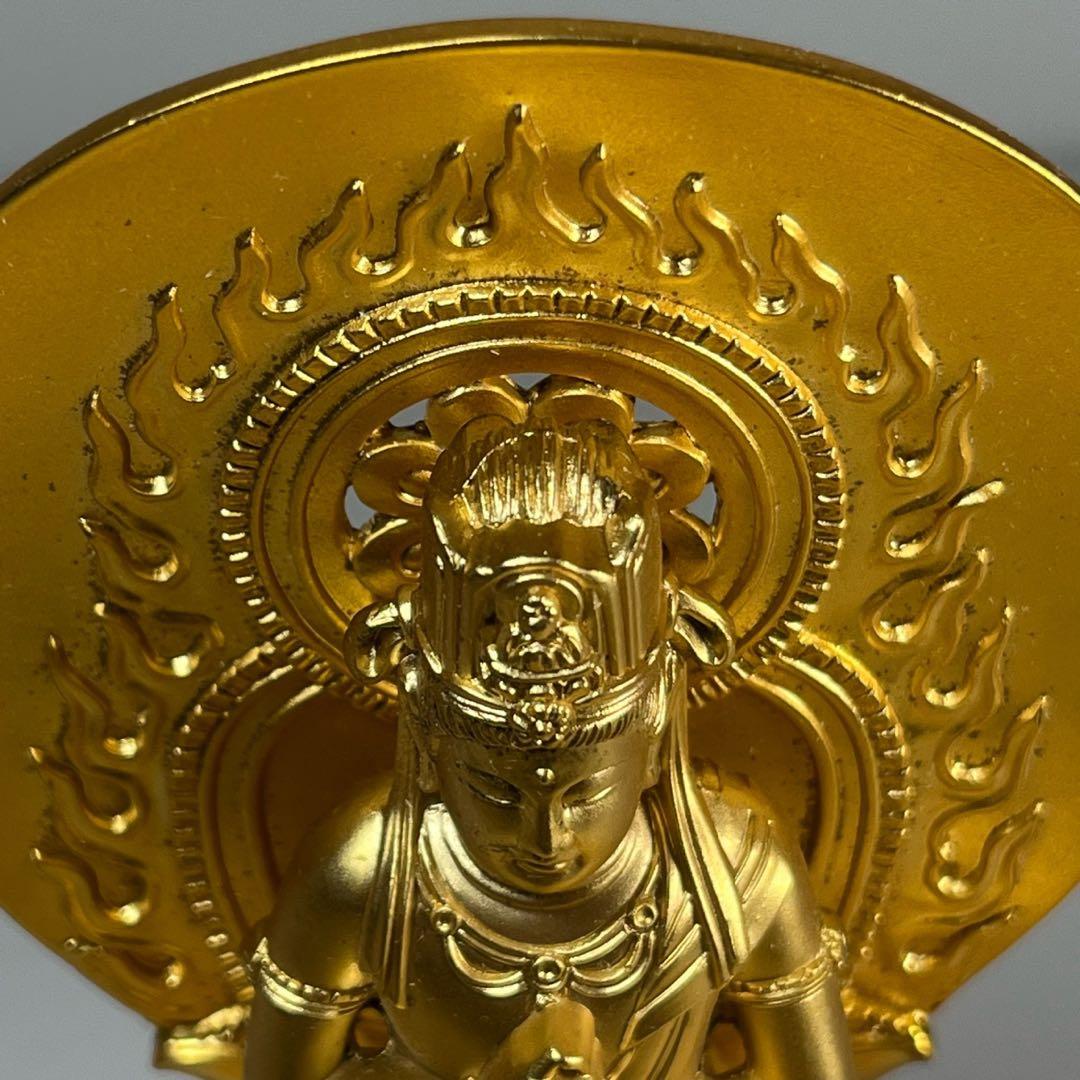 大日如来像 蓮の台座付き 高さ150mm 合金製金メッキ - メルカリ