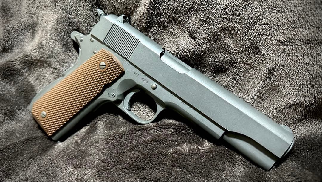 WA M1911A1 コルト ガバメント ガスブローバック 革製ホルスター付き