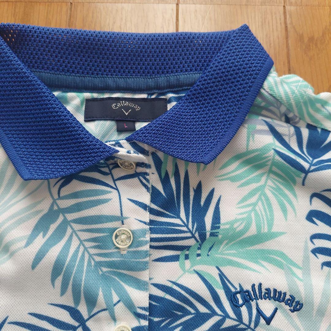Callaway ポロシャツ Lサイズ 葉っぱ柄 - メルカリ