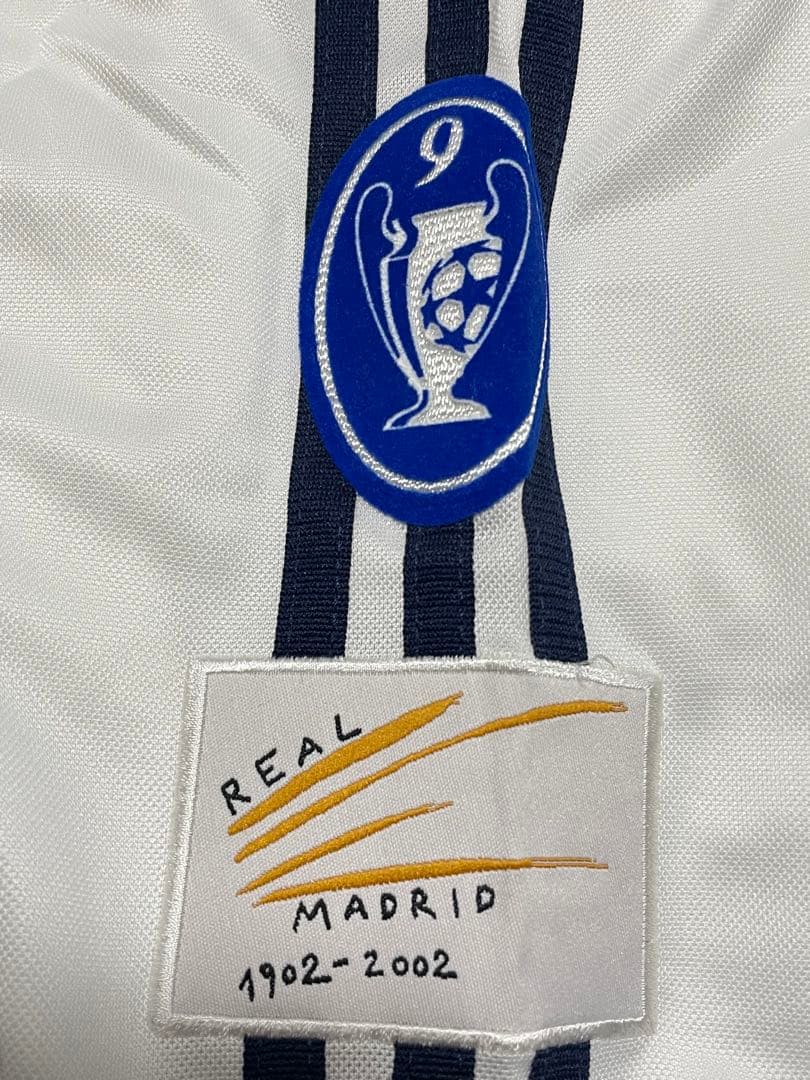希少 レアルマドリード100周年パッチ 2002-03CLホーム半袖ユニフォーム