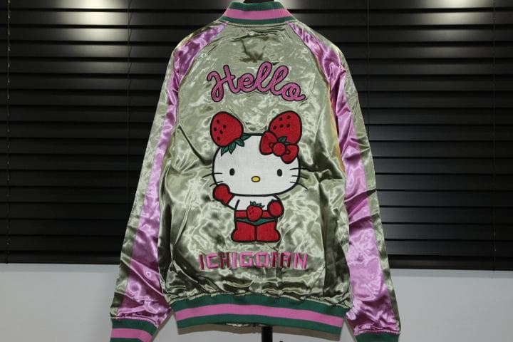 HELLO KITTY ハローキティ イチゴマン スカジャン XL サンリオ 新品 HELLO KITTY × LOWBLOW KNUCKLE (ハローキティ ローブロー