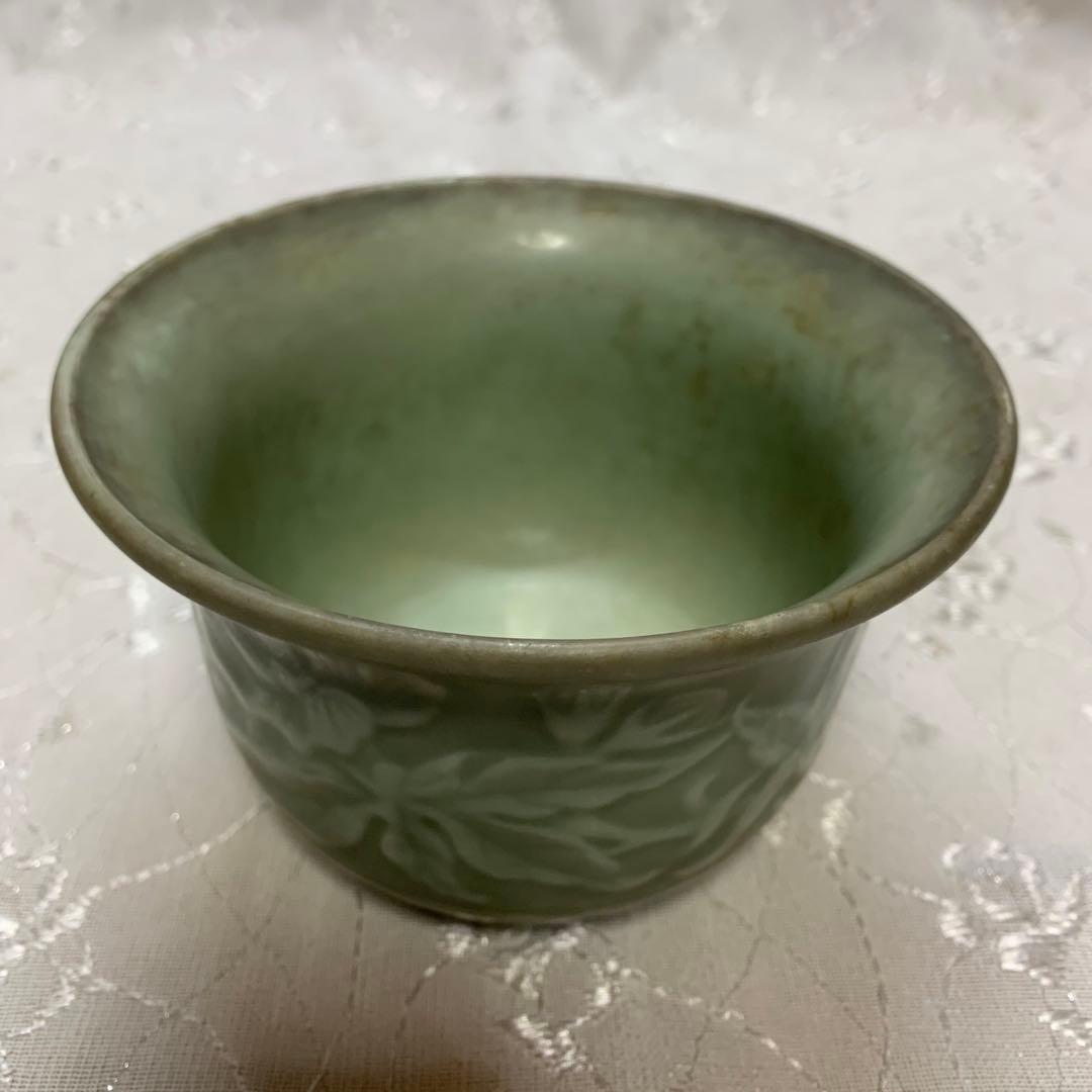 盆栽鉢 落款有り 受け皿 箱付き 龍泉