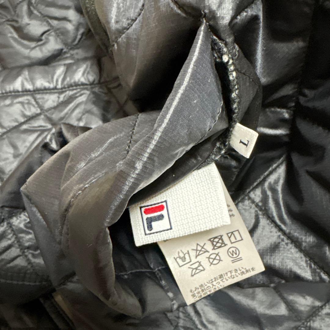 FILA キルティングジャケット Lサイズ ブラウン ネイビー - メルカリ