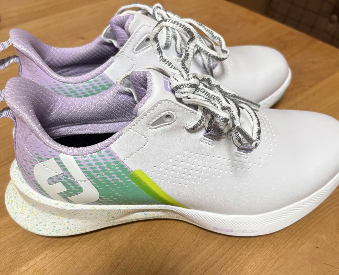 FJ Fuel Women ゴルフシューズ 24.0cm ホワイト/グリーン