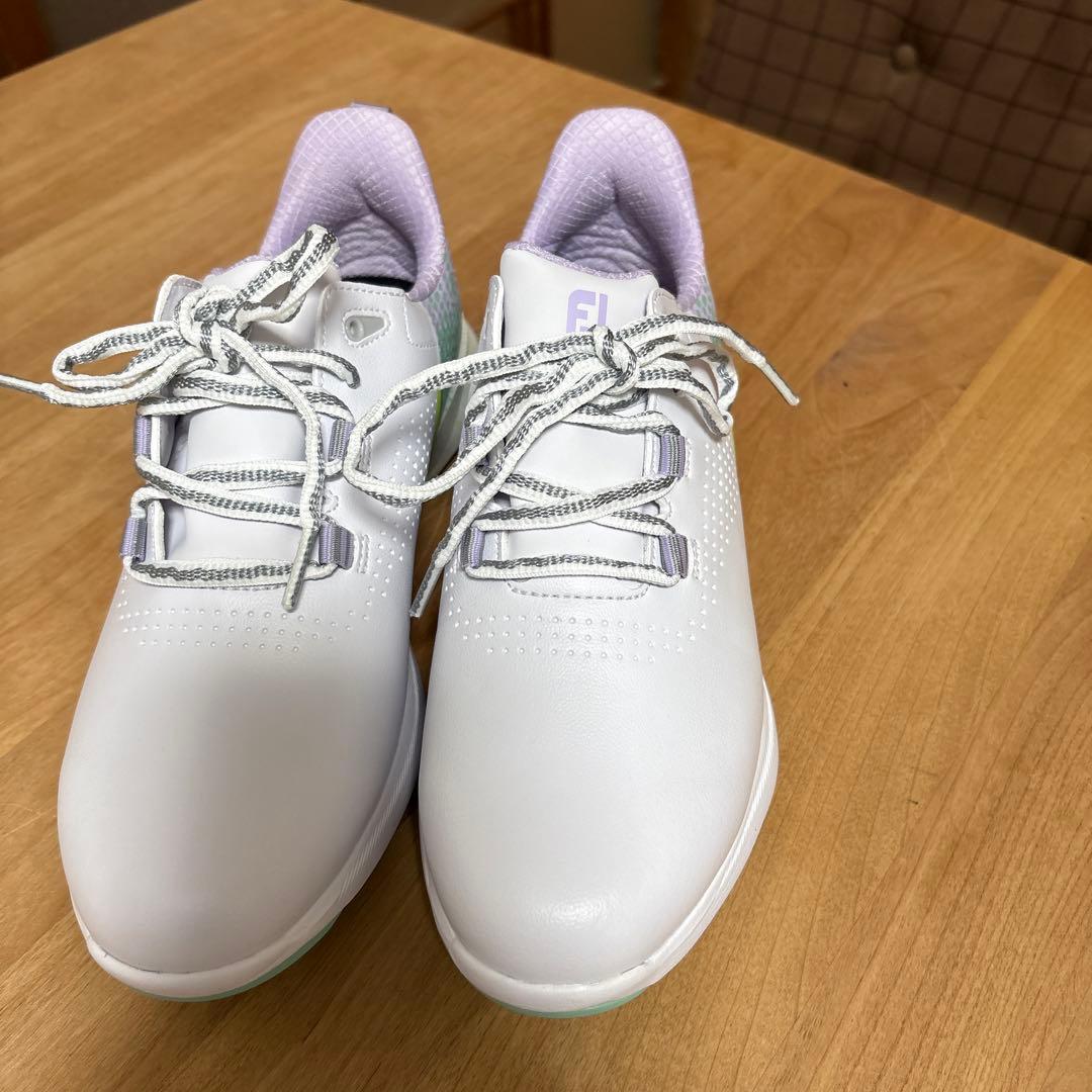 FJ Fuel Women ゴルフシューズ 24.0cm ホワイト/グリーン