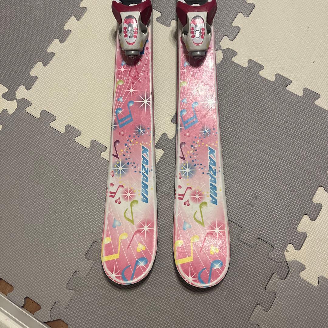 KAZAMA スキー板 106㎝ ストック ブーツ 4点セット マリーちゃん