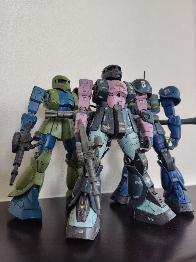 完全塗装版　完成品　3点セット　MG ザクI　全種類 コンプリート　旧型ザク