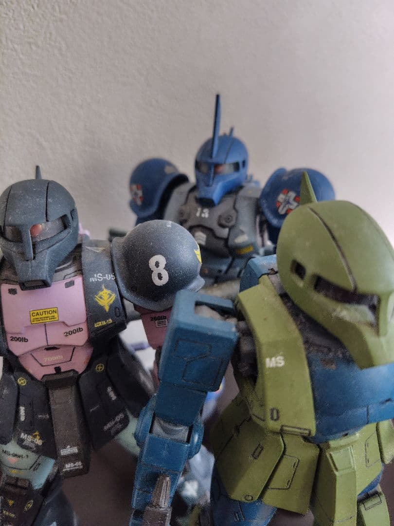 完全塗装版　完成品　3点セット　MG ザクI　全種類 コンプリート　旧型ザク