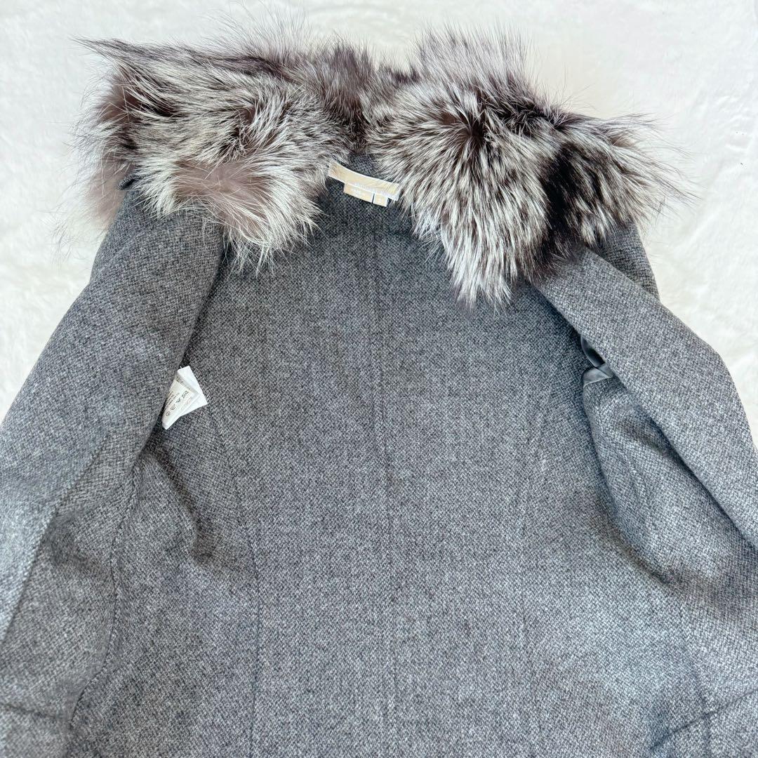 極美品】マイケルコース ロングコート カシミヤ フォックスファー