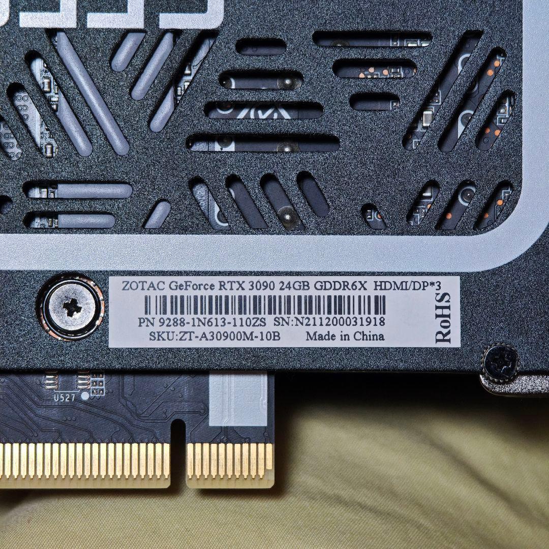 ZOTAC RTX3090 24GB サーマルパッド サーマルグリス交換済み - メルカリ
