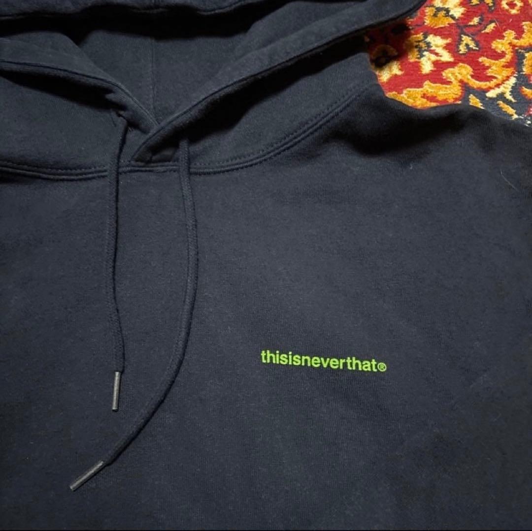 Thisisneverthat フード付きパーカーLネイビー - メルカリ