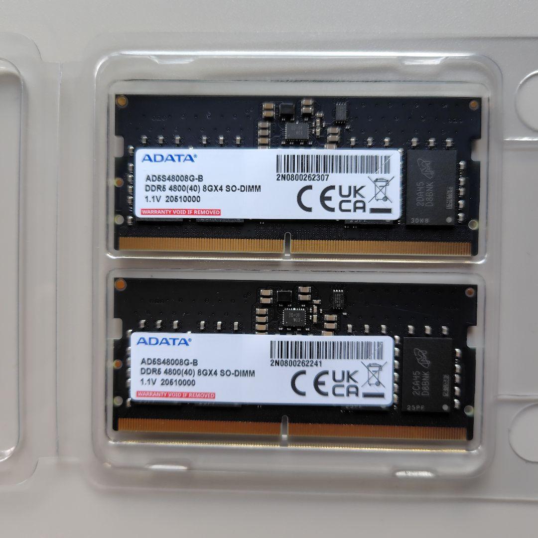 ADATA DDR5 16GB（8GB✕2） 48008G-B SO-DIMM - メルカリ