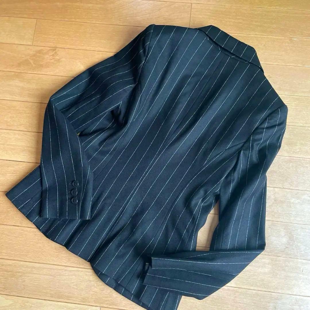 美品！theory ブラックストライプ ジャケット サイズ2 - メルカリ