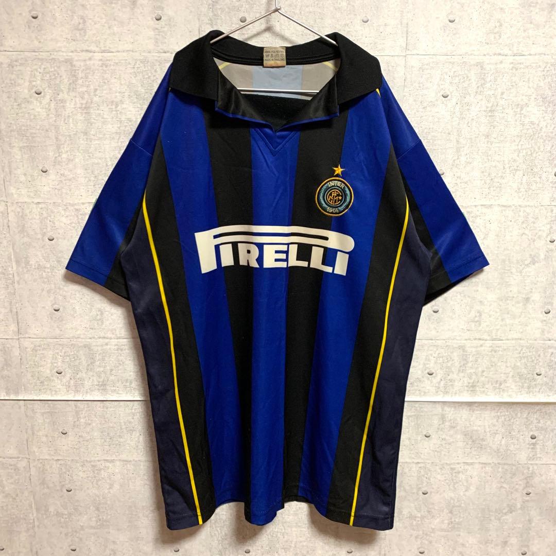 インテル ユニフォーム 襟付き 90s ゲームシャツ サッカーシャツ