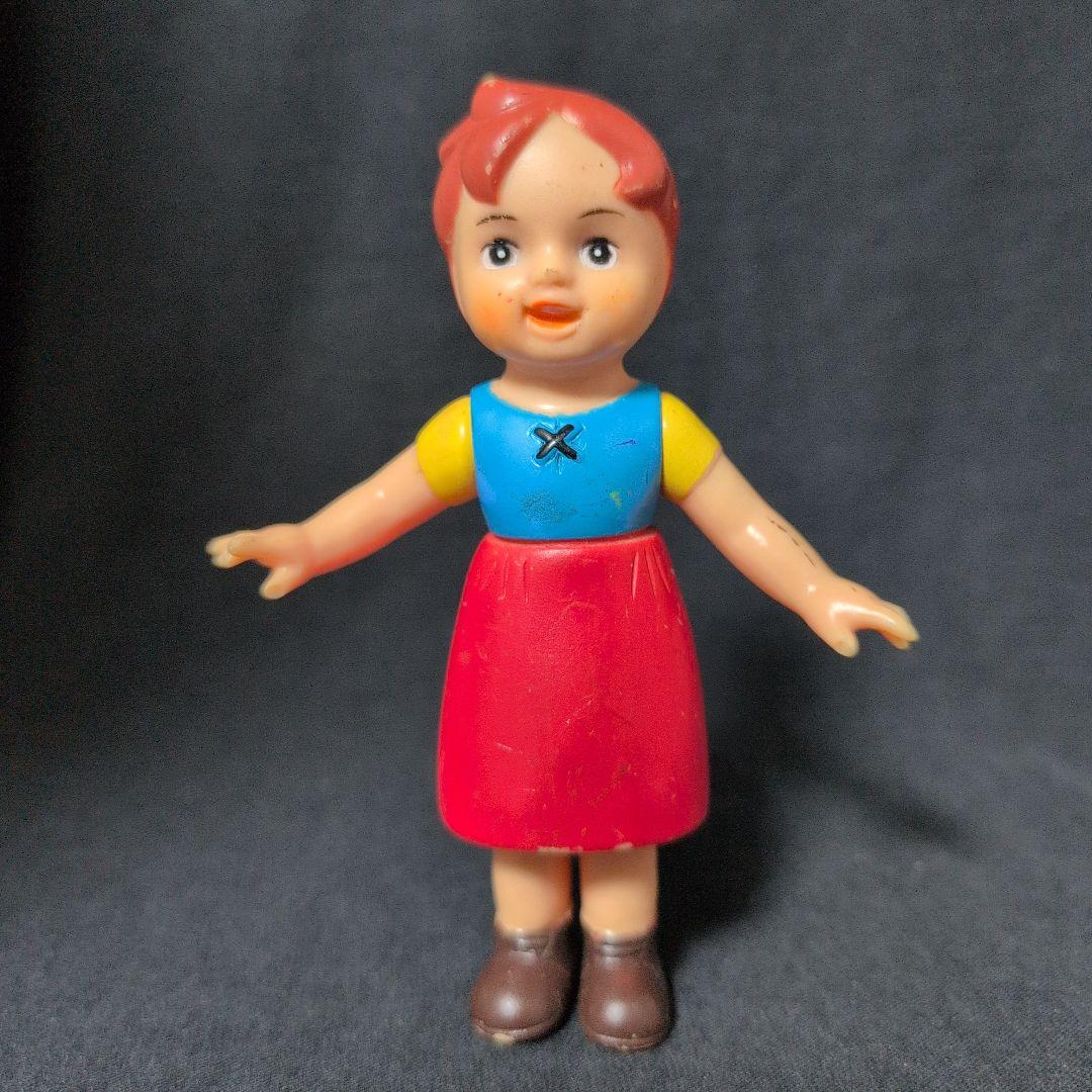 昭和レトロ　当時物　アルプスの少女ハイジ　ハイジ　ペーター　ソフビ　ジャンク品
