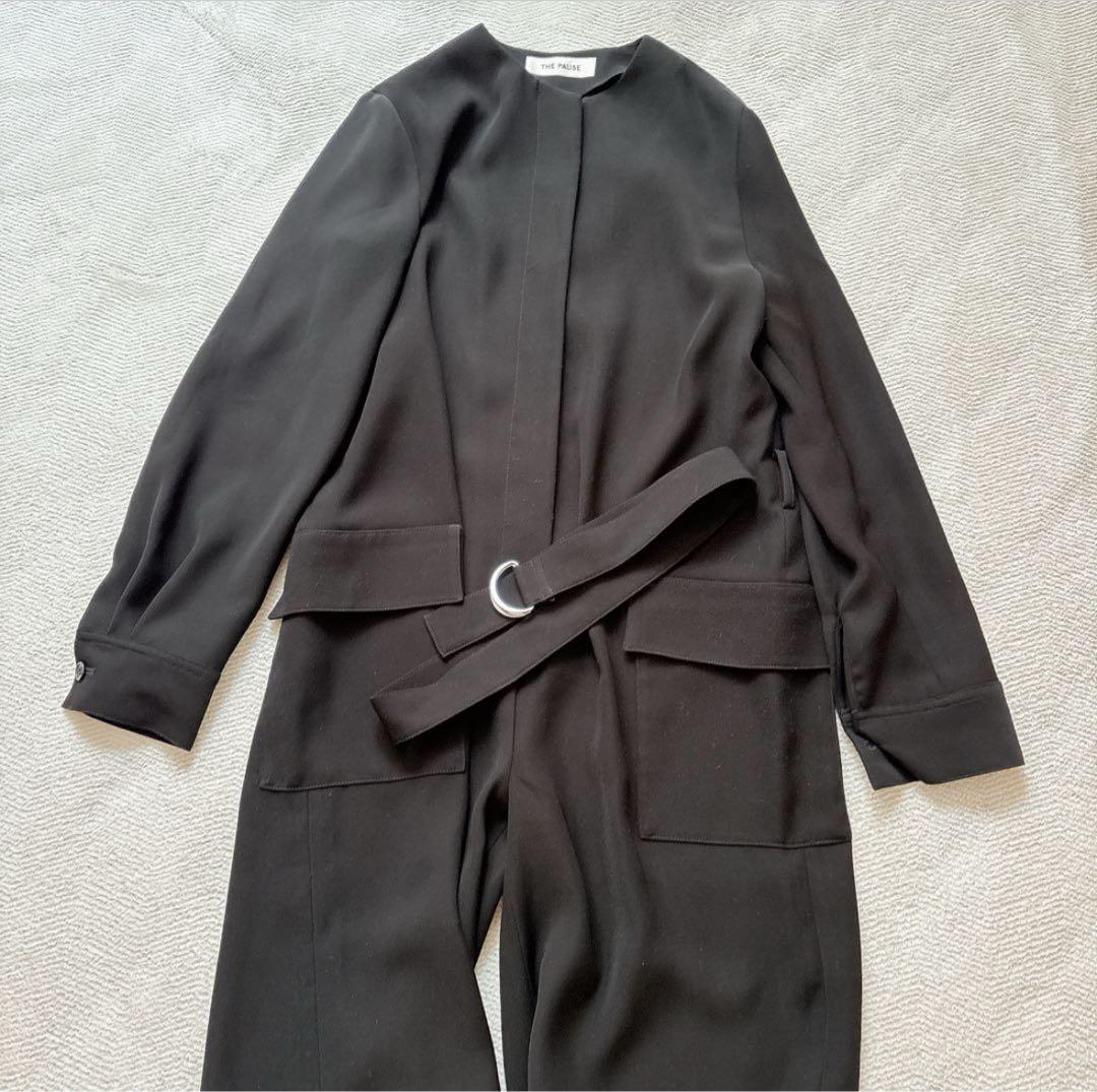 美品✨24AW ウィムガゼット【THE PAUSE】ダブルクロスジャンプスーツ