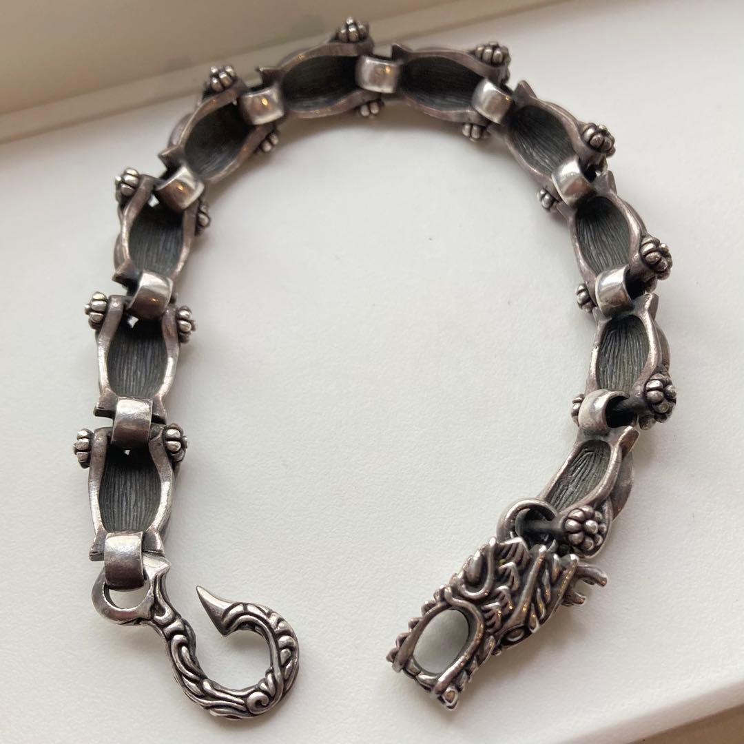 48.47g シルバー925 FIGMART ドラゴン トライバル ブレスレット