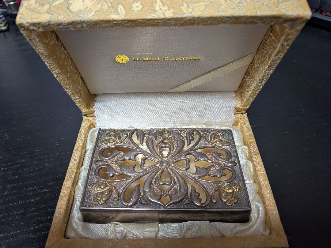 わ*ん様 銀製 アクセサリーケース アンティーク調 ジュエリーBOX [z018