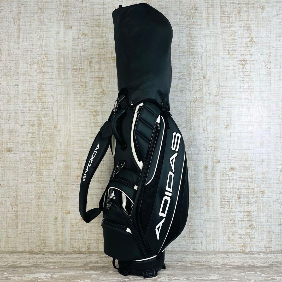 極美品】adidas アディダスゴルフリニアロゴ キャディバッグ 9.5型
