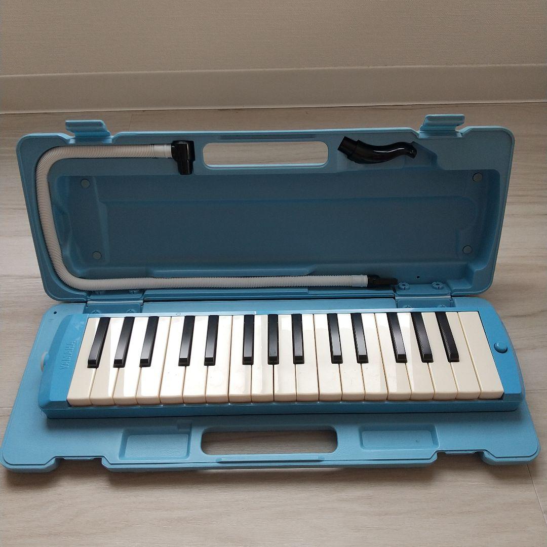 YAMAHA P-32D 鍵盤ハーモニカ 水色 32鍵 ピアニカ 幼稚園小学生 - メルカリ