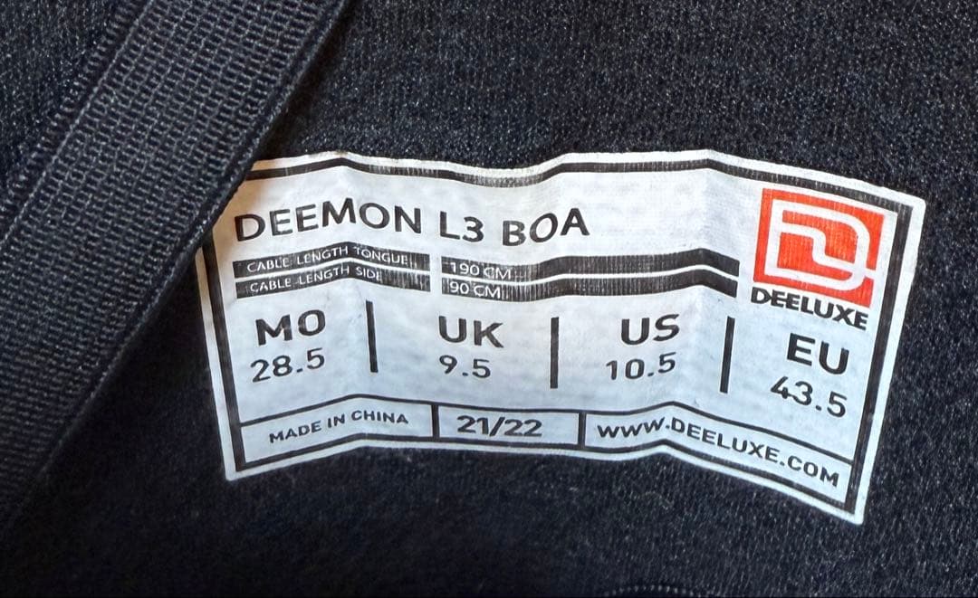 21-22 DEELUXE ブーツ DEEMON L3 BOA 28.5cm