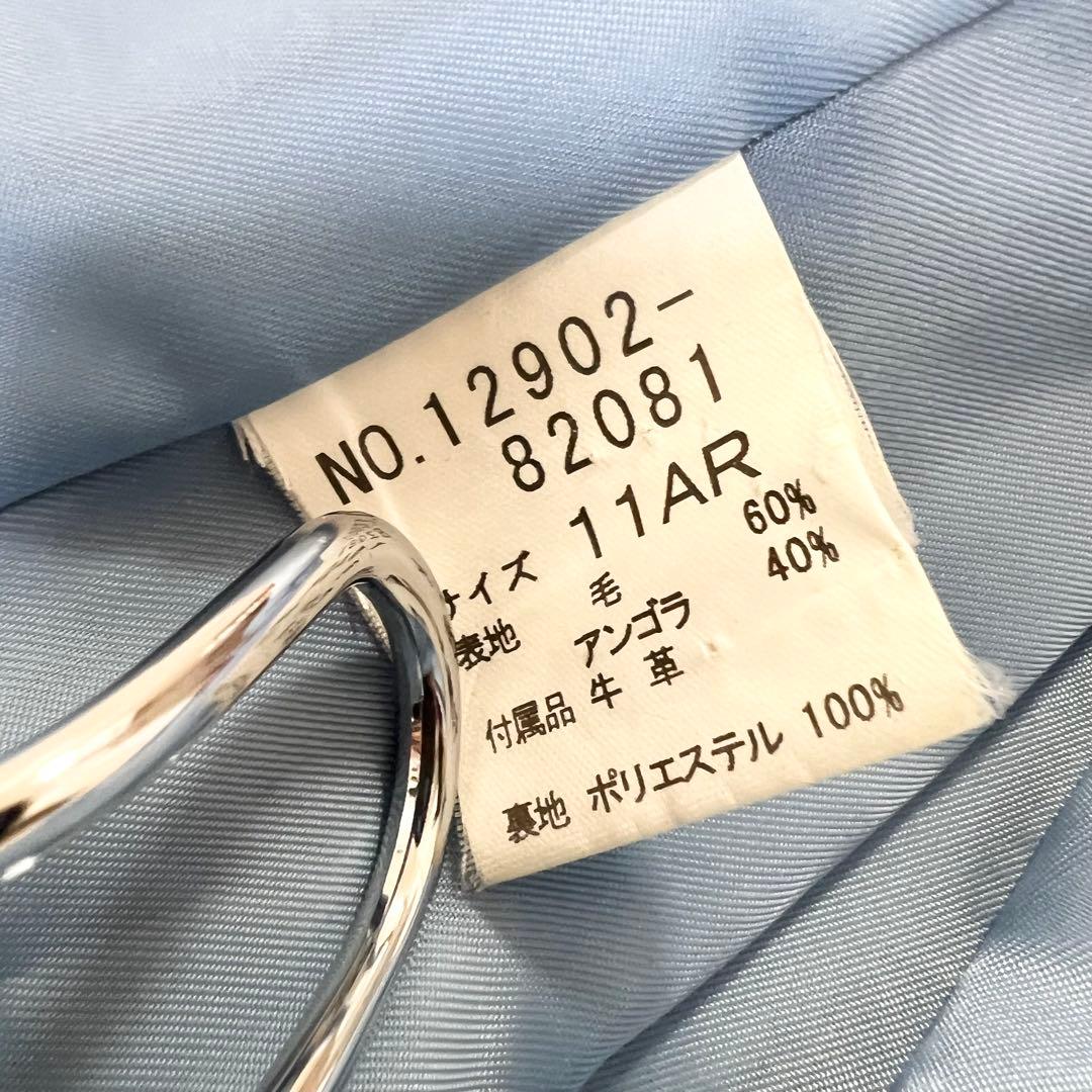 美品♡ヨークランド ダッフルコート ヘリンボーン 希少カラー ブルー