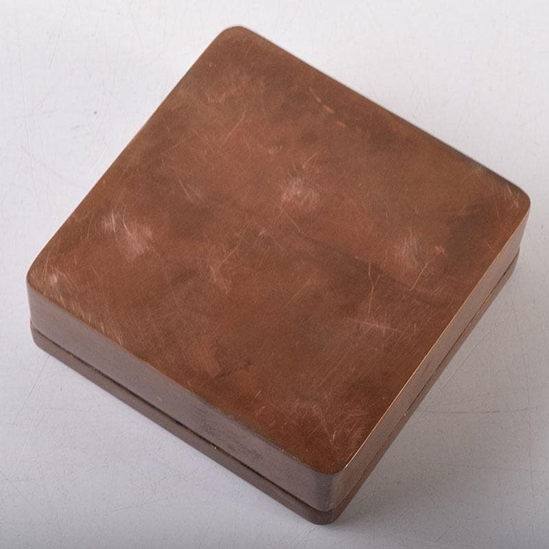 中国 古銅 唐銅 漢詩梅花刻 蓋物 四方箱 墨箱 M R8649 - メルカリ