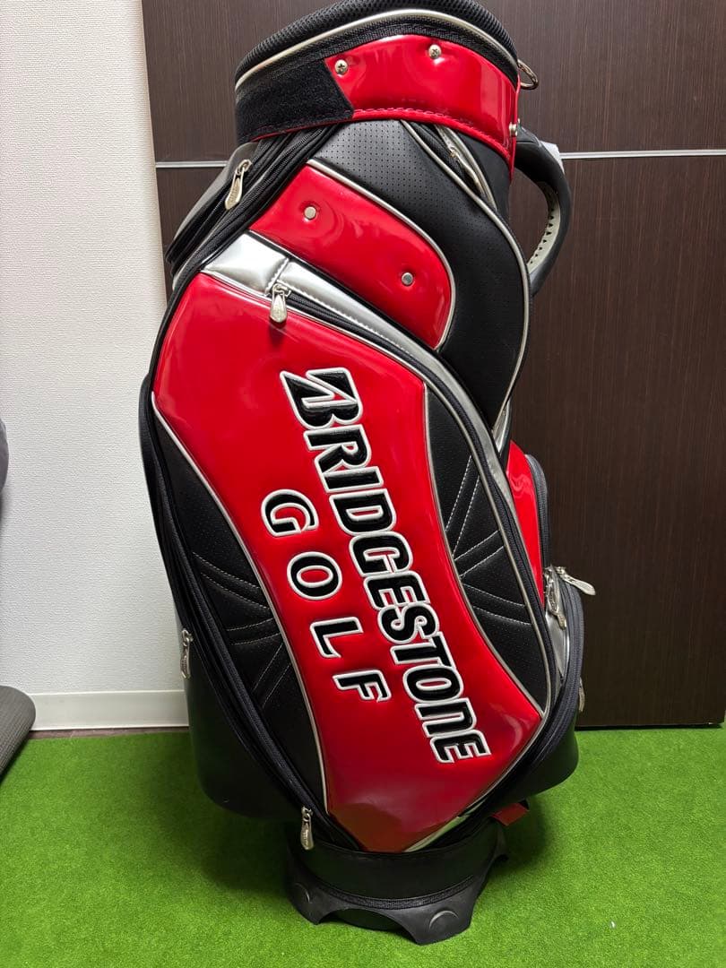 【最終値下げ】BRIDGESTONE ゴルフ キャディバッグ レッド/ブラック BRIDGESTONE（ブリヂストン） ブリヂストンゴルフ プロレプリカ 総