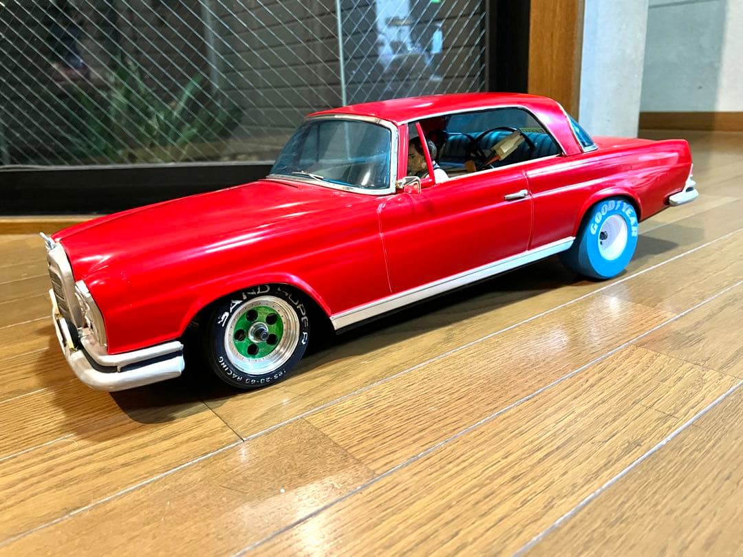 古い特大ブリキ★メルセデス ベンツ 300SE★イチコー／京商★改造★ジャンク