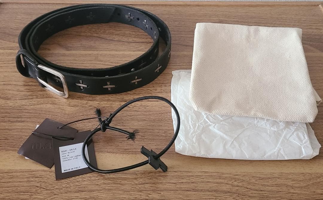 m.a+ エムエークロス レザー クロス スタッズ ベルト