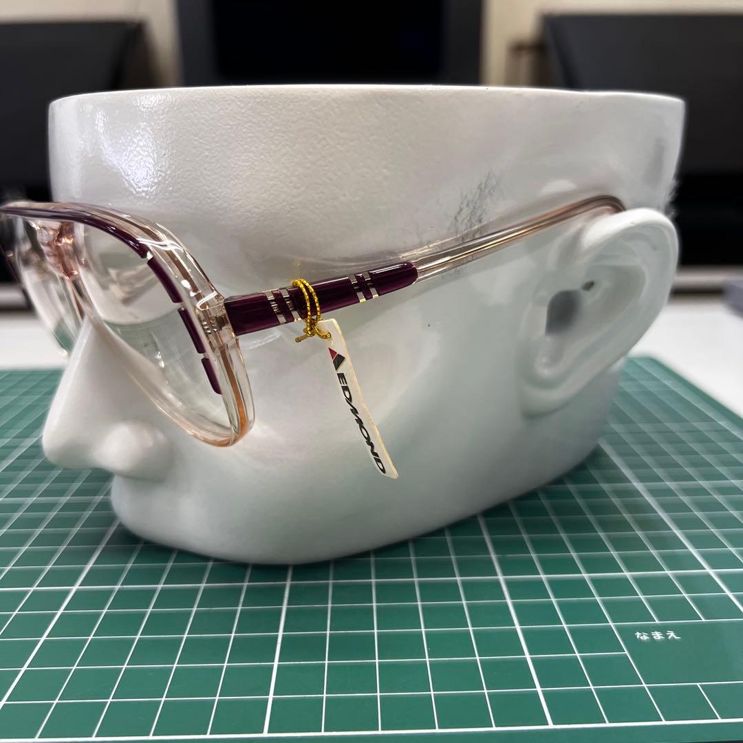 ヴィンテージ EDMOND ティアドロップ セルフレーム メガネフレーム 56