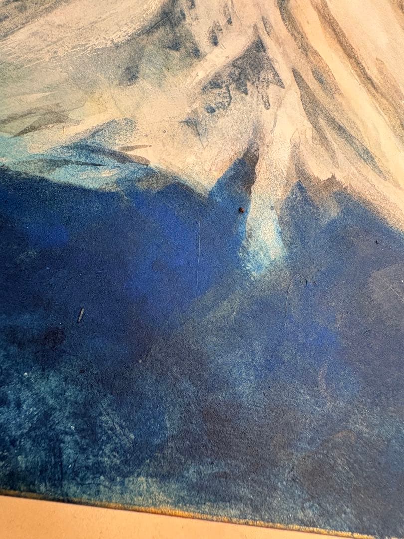 奈斎 絵画 日本画 風景画 額装 富士山