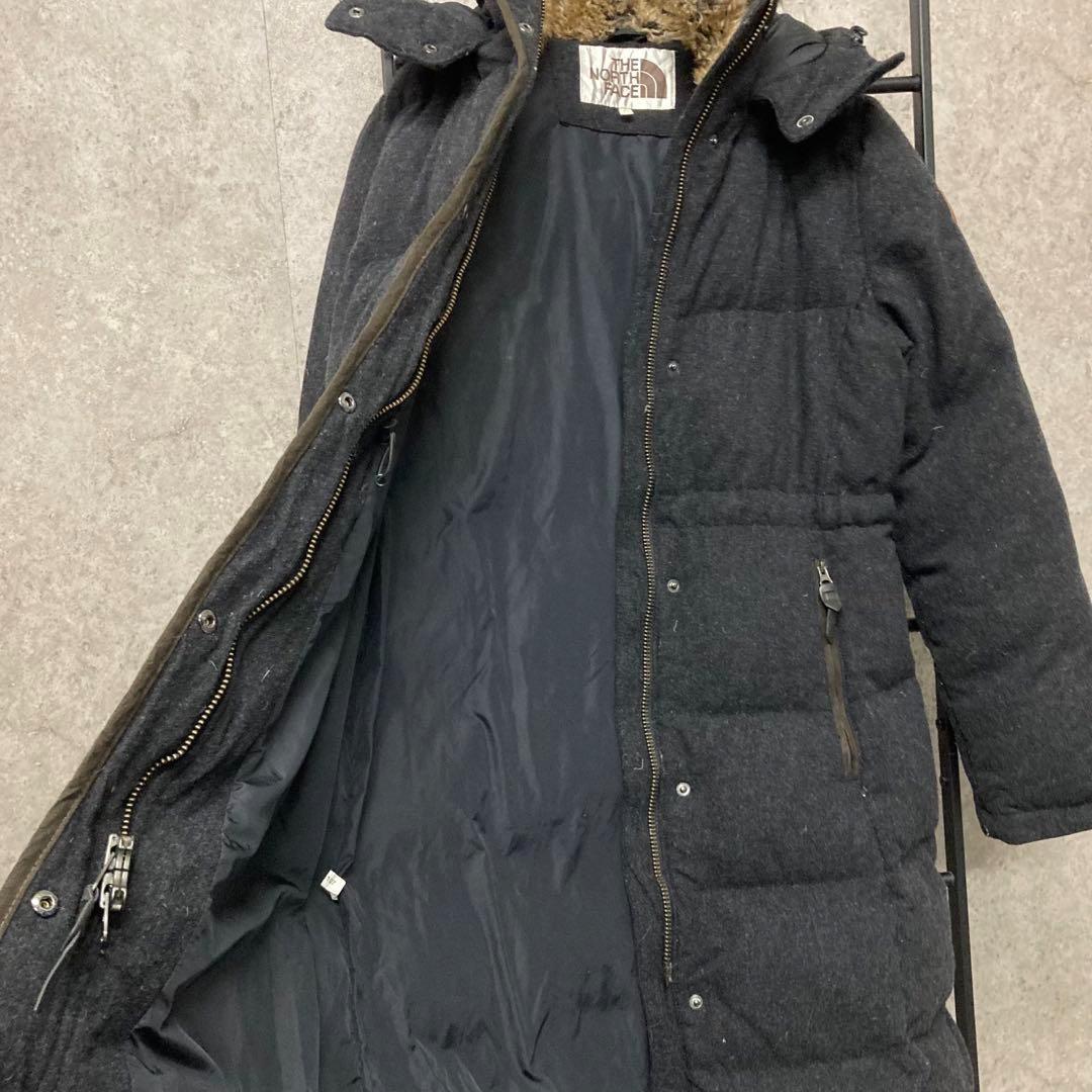 《US古着》ノースフェイス ダウンコート/ジャケット ロング丈 ロゴ刺繍