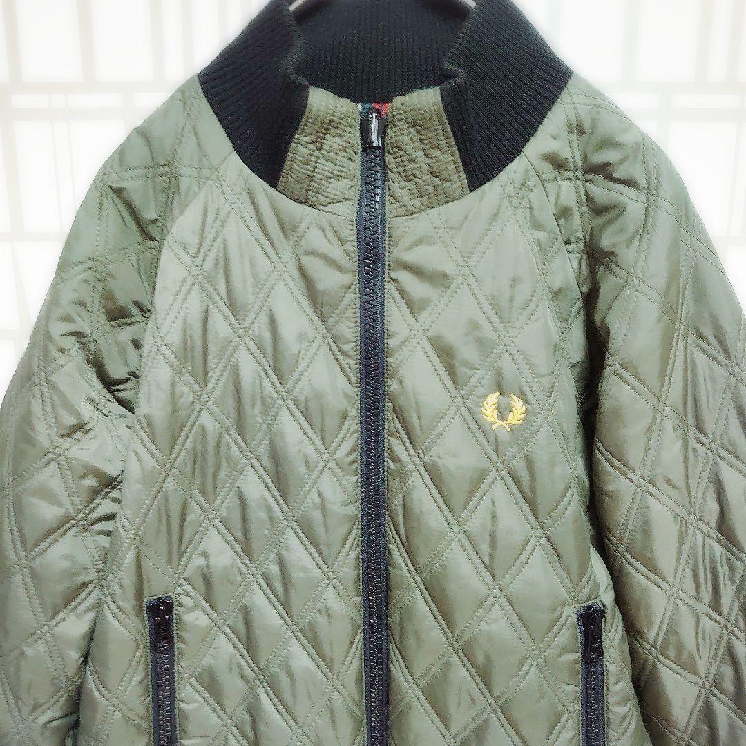 フレッドペリー キルティング 中綿 ジャケット リバーシブル チェック