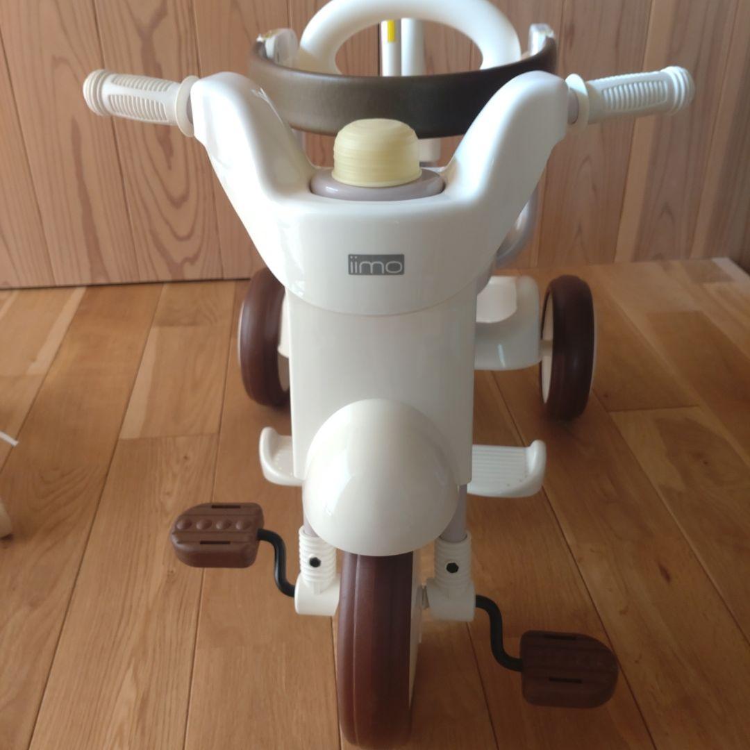 iimo 三輪車 ホワイト 木製 ドールバギー