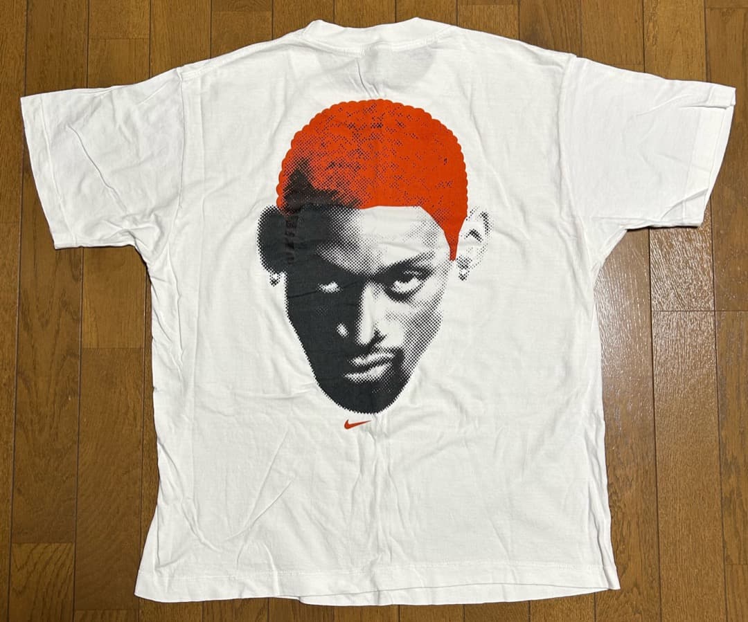 本物 NIKE 90s デニスロッドマン Tシャツ オレンジヘッド M - メルカリ
