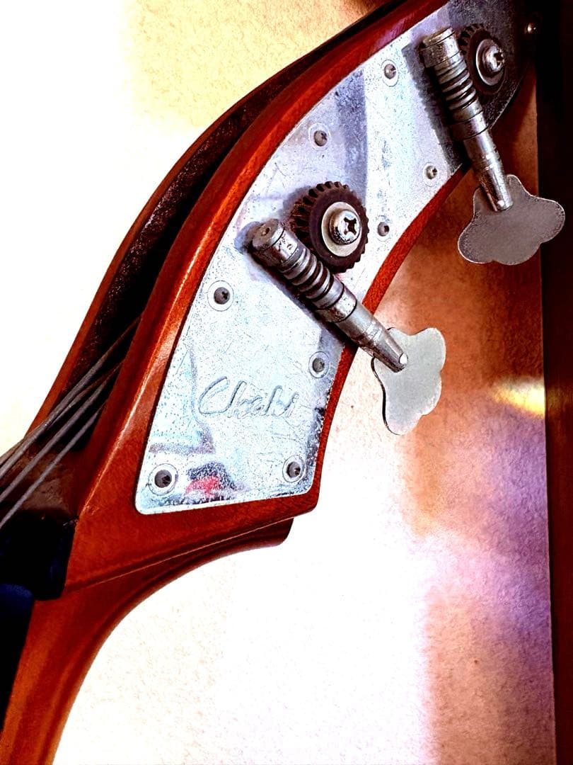 至宝・45年物]Chakiウッドベース(コントラバス)京都茶木ビンテージ