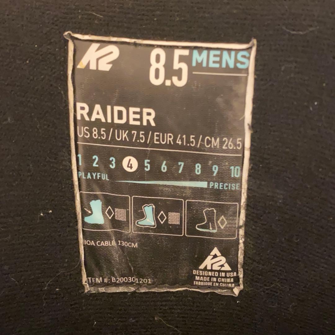 【美品_即日発送】K2 ケーツースノボブーツ　 RAIDER 26.5cm