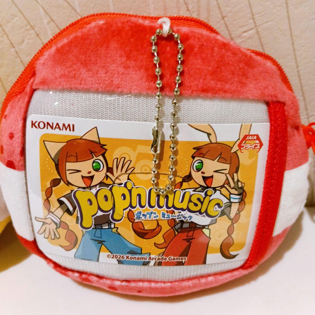 pop'n music ポップ君 ぬいぐるみパスケース 赤ポップ君 - メルカリ