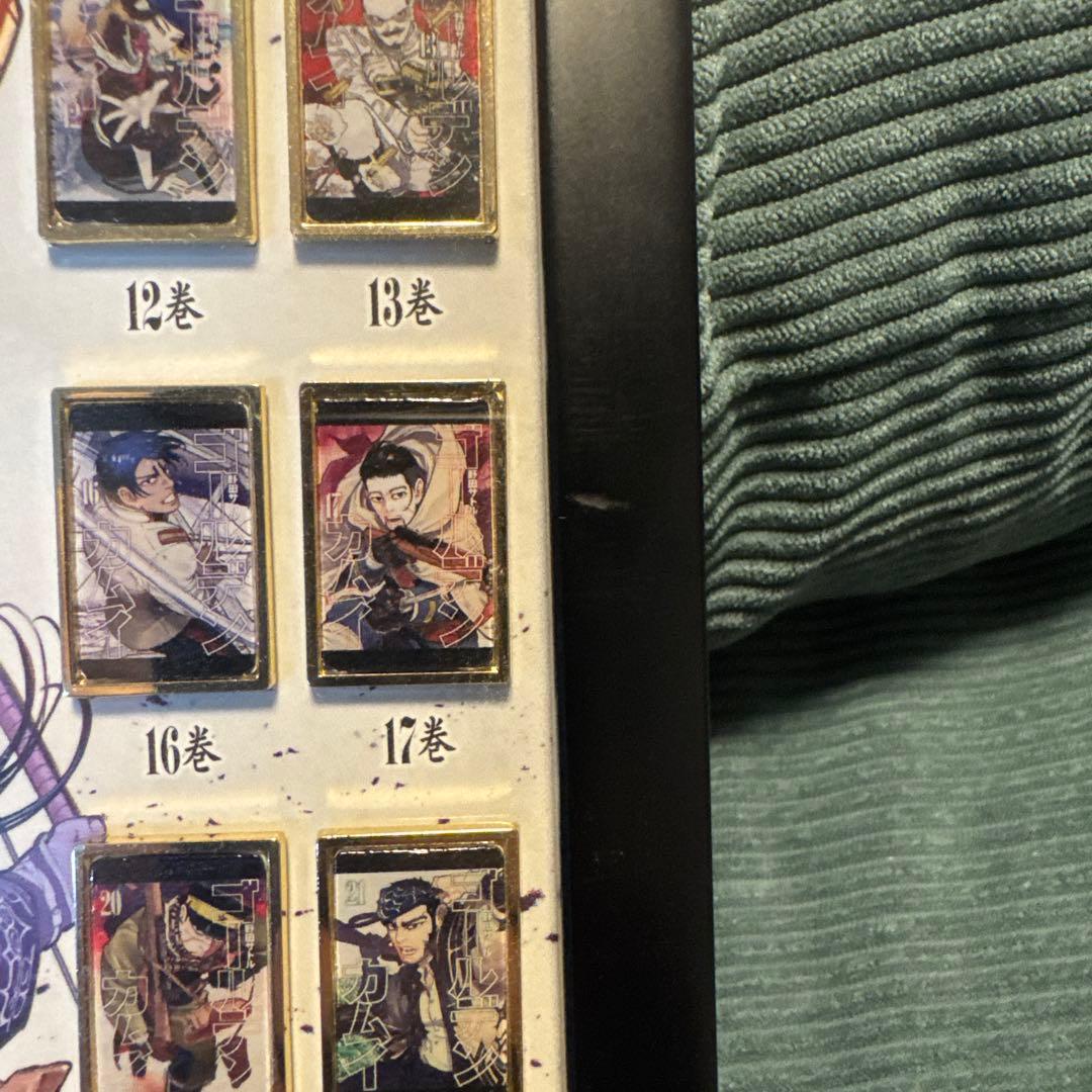 ゴールデンカムイ展 全巻 表紙ピンズ セット ゴールデンカムイ　額装付き