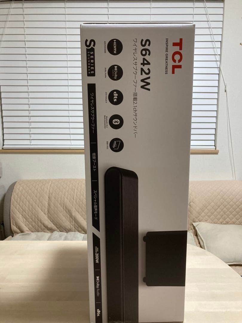 TCL S642W ワイヤレスサブウーファー搭載　2.1ch サウンドバー　新品