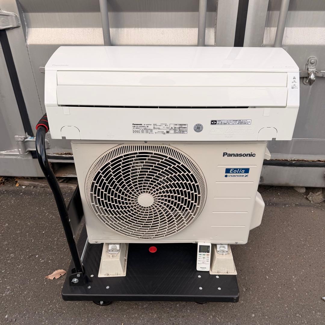 Panasonic CS-222DFL-W エアコン本体　動作確認済み CS-222DEX Panasonic 家庭用エアコン Eolia 壁掛形 6畳用 単相100V